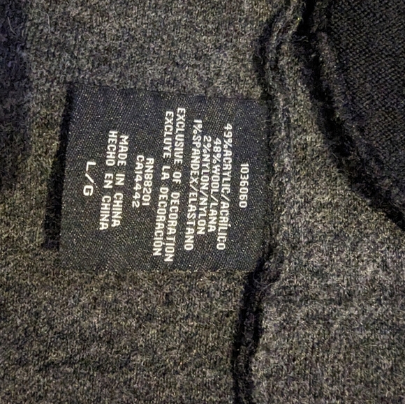 Black and grey hooded duster sweater - Large - Picture 6 of 8